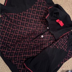 Carolina Herrera Black and Red Polo Shirt